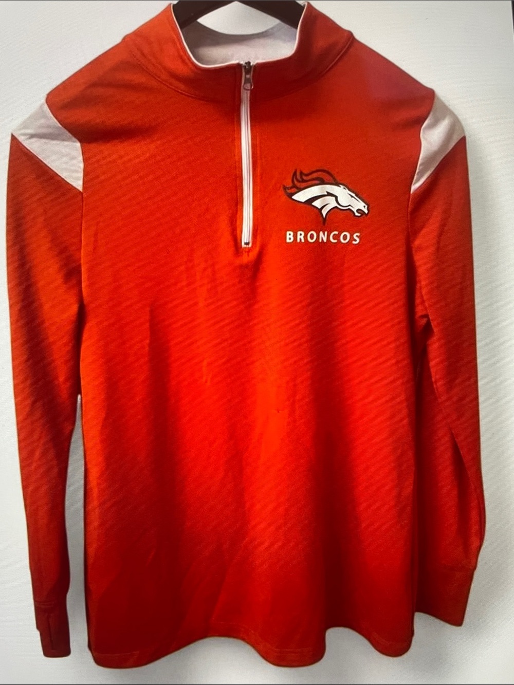 NFL Denver Broncos Orange Half-Zip Pullover Shirt